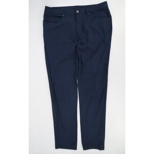 Lululemon ABC Pants Men 34 Navy Blue Slim Classic 5 Pocket Technical Golf